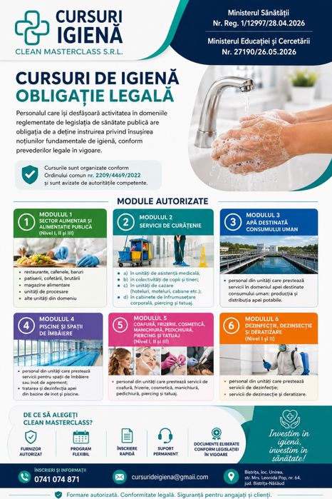 Sevicii Deratizare/Dezinsectie-CURSURI DE IGIENA   Acreditate
