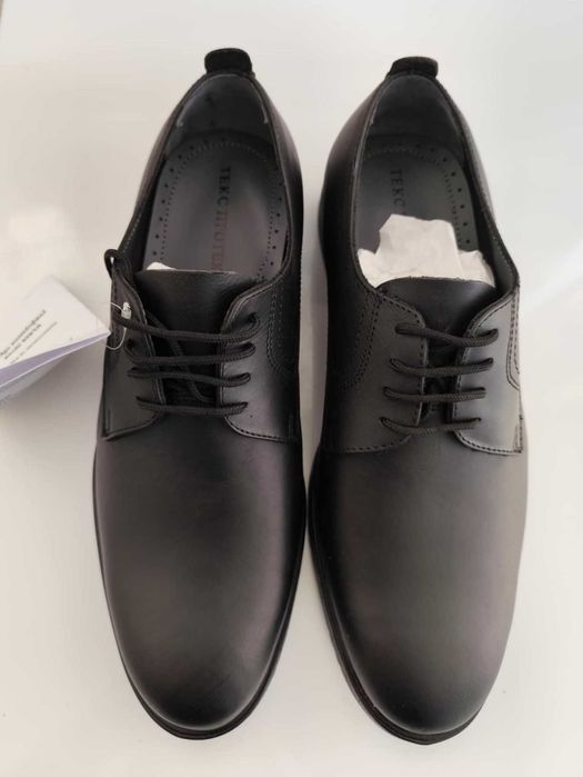 2 чифта нови мъжки черни обувки от естествена кожа №41 и 42