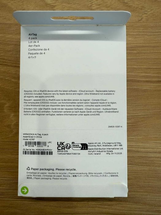 Apple Airtag, нов неактивиран