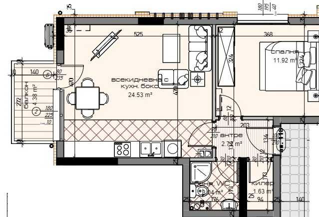 Продава се Двустаен апартамент в Варна, Младост 2 - 69 кв.м за 1500 €/кв.м - Снимка #1