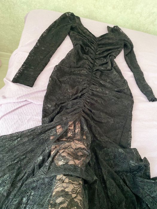 Черное платье кружевное