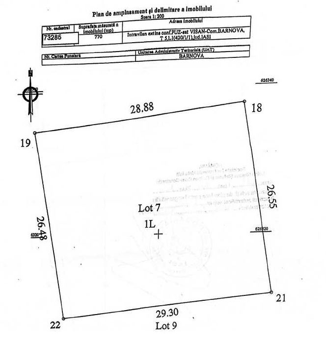 In RATE - PARCELE teren 800 mp canalizare, apa, gaz, electricitate