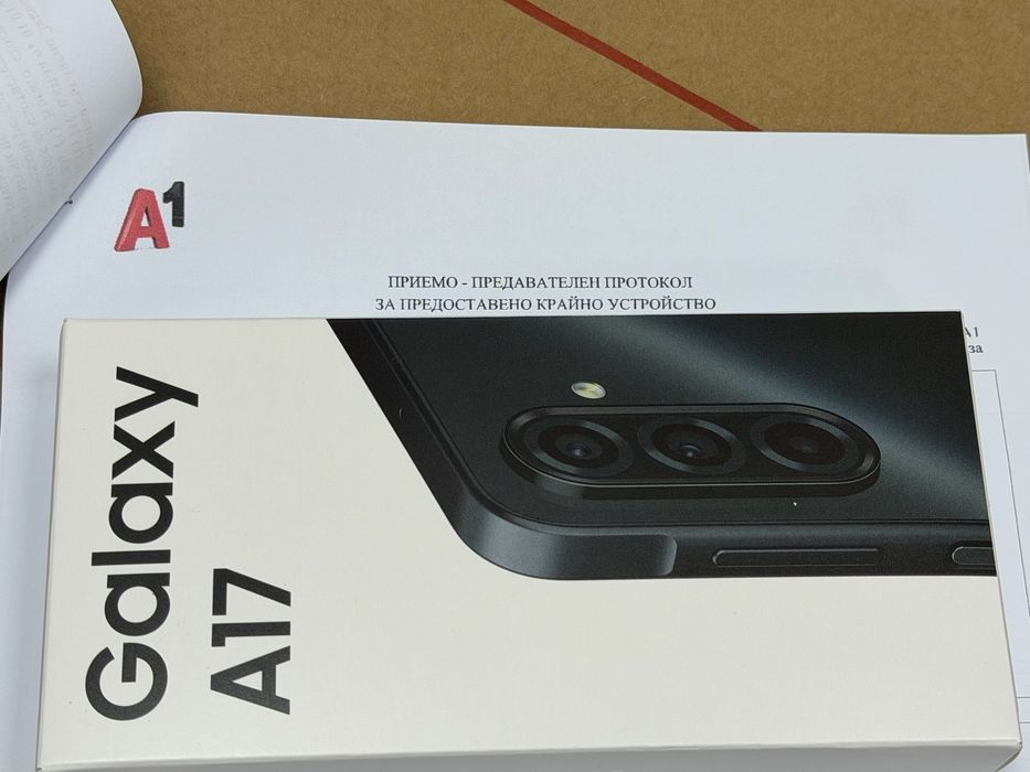 ЗАПЕЧАТАН 128GB Samsung A17 4G Гаранция от A1 до 2028год. Black / Черен