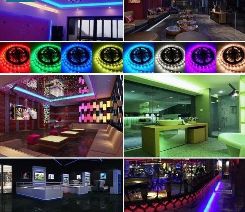 Самозалепваща RGB LED Лента 5 метра с дистанционно