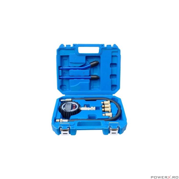 Tester de compresie digital LCD, pentru benzina, Silver