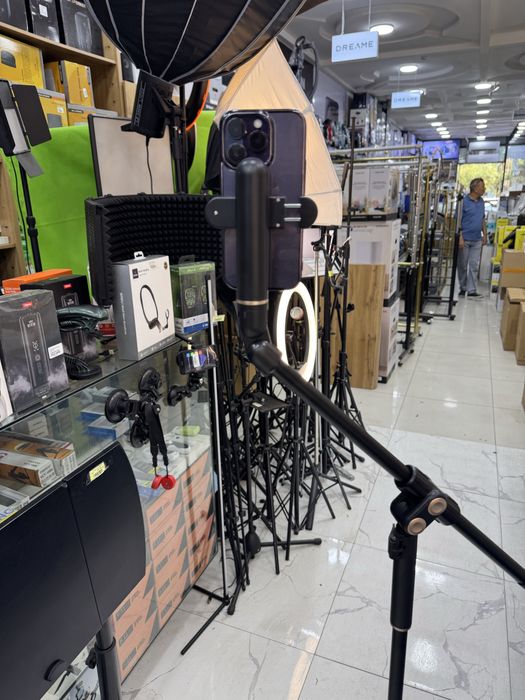 Штатив для телефона вертикальный и горизонтальный с журавлем