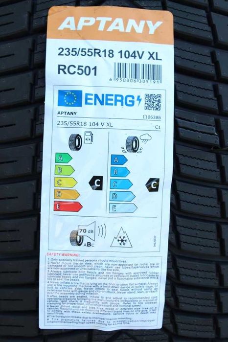 Anvelope noi 235/55 R18, 104V, XL, Aptany, All Season, DOT 2025