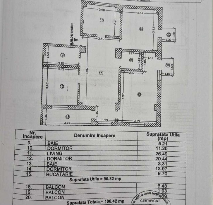 Apartament 4 camere, 100mp in Mamaia-Sat