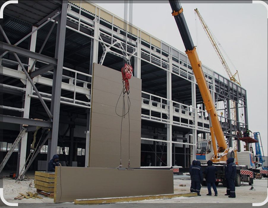 Монтаж сэндвич панели, фасадные работы