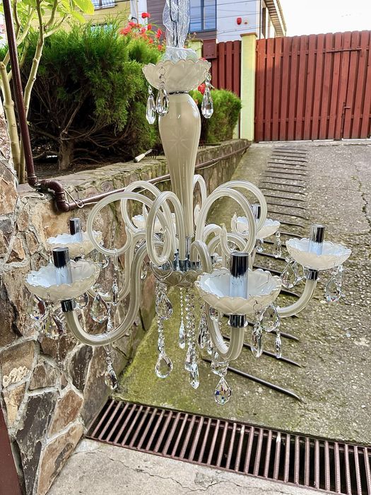 Candelabru cristal sticla