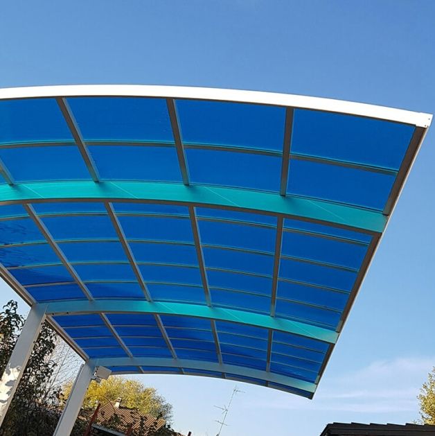 Сотовый поликарбонат Лексан синий Узбекистон буйлаб доставка бор!