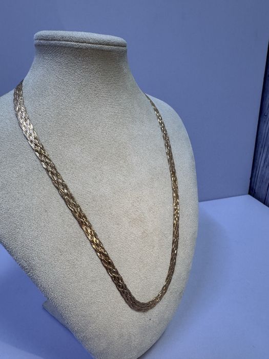 Золотая цепочка с эффектным многорядным плетением. СТ01162