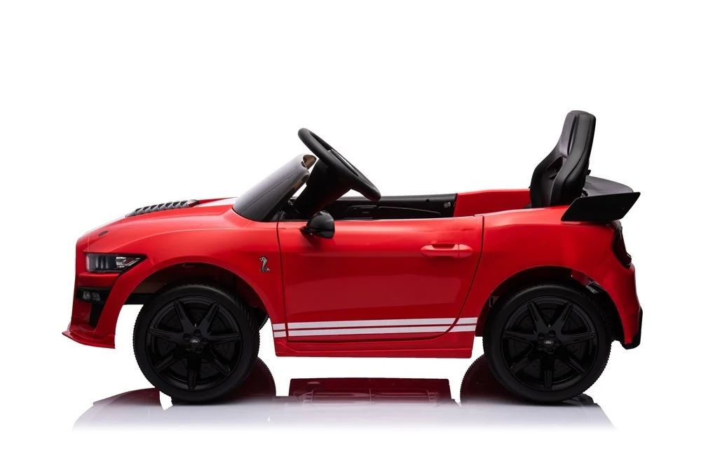 Ford mustang gt500 12v - детска акумулаторна кола, червена, eva гуми