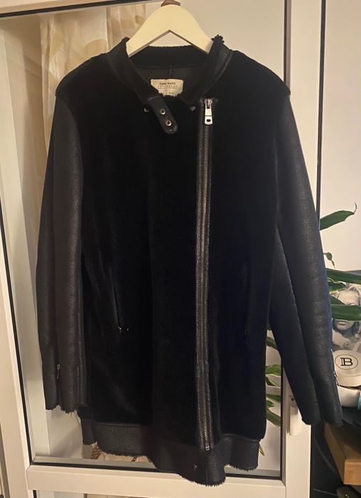 Geaca Zara blana artificiala