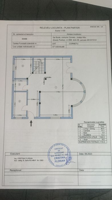 casă nefinalizata  p + 1 și teren 500 mp 340000 lei