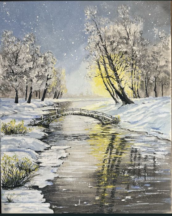 Зимна гора и мост