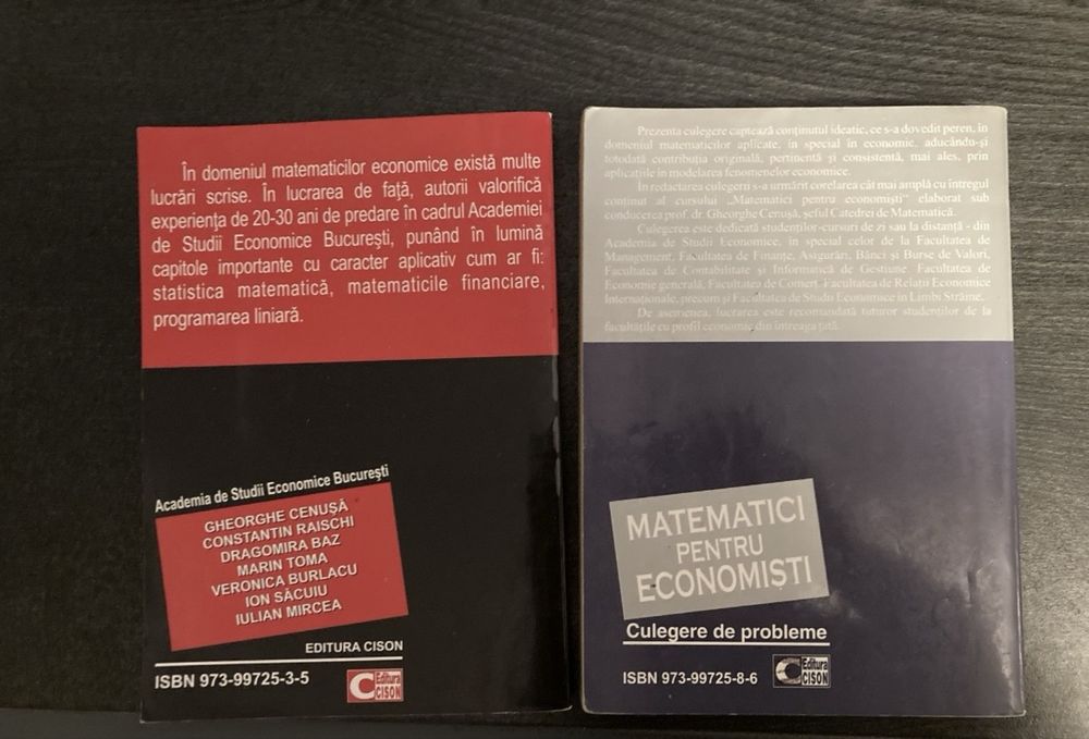 Matematici pentru economisti Gheorghe Cenusa