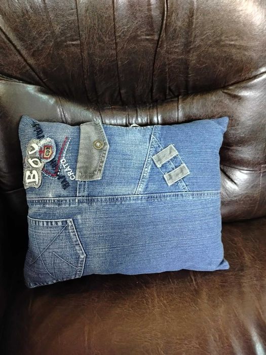 Нови!Дънкови декоративни възглавнички с цип за вашия диван