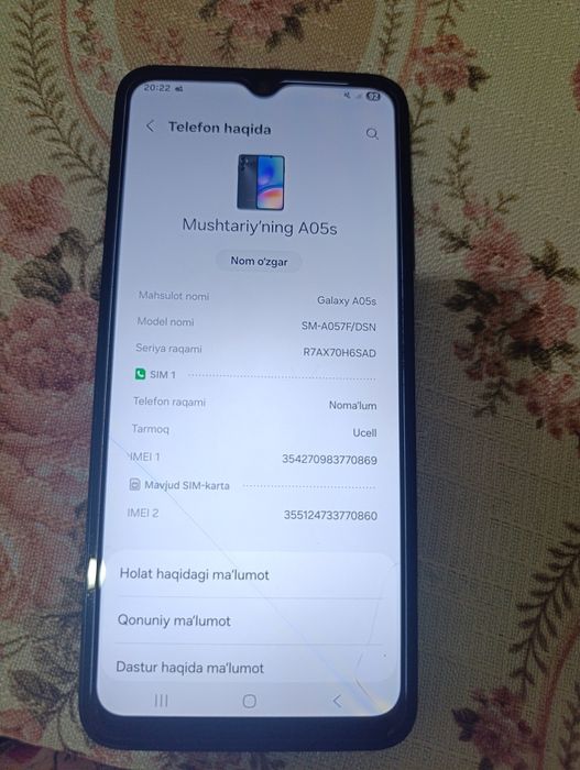 Samsung galaxy A05s