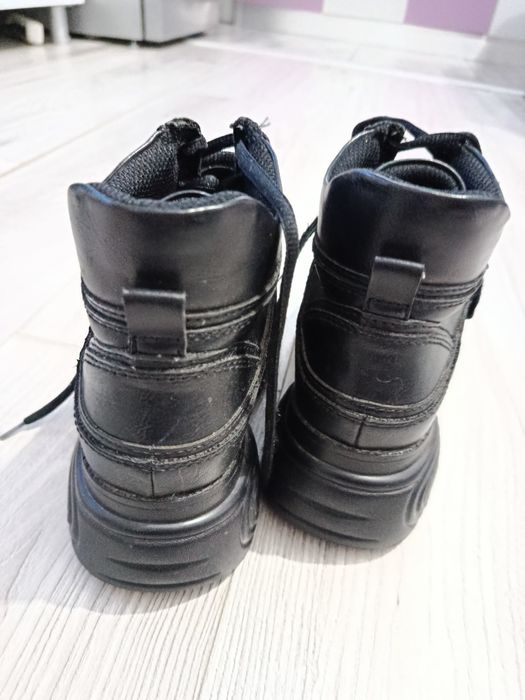 Adidași ghete înalte negre Rock Punk Goth Altercore mărimea 38