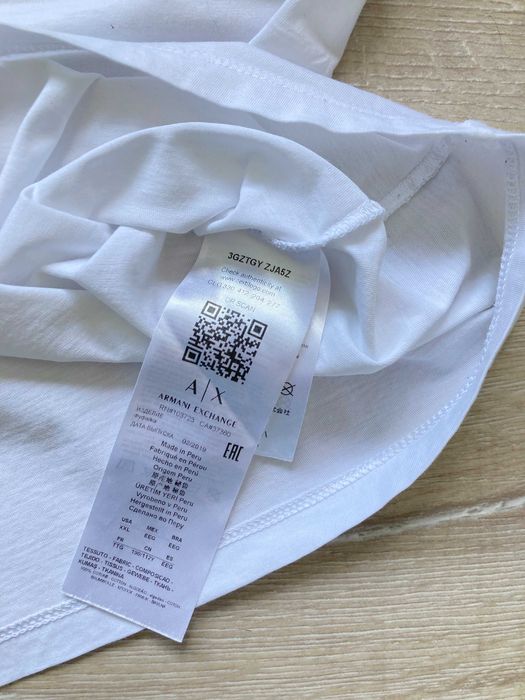 Армани Armani Exchange Pima Cotton мъжка тениска размер XXL Slim Fit