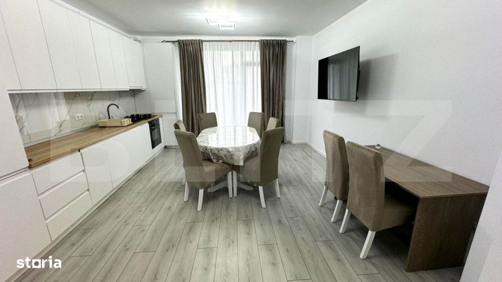 Apartament de inchiriat cu doua dormitoare si doua bai, in bloc nou
