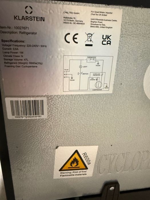 Хладилник Klarstein