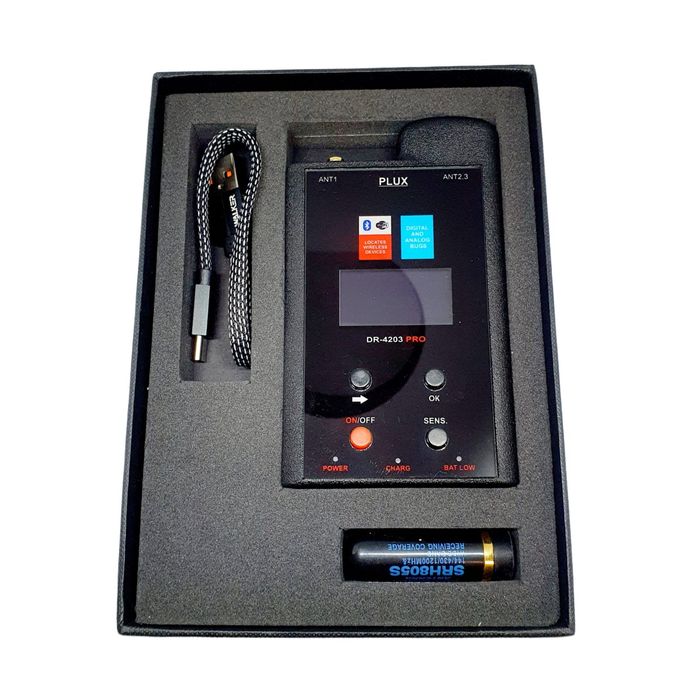 PLUX DR-4203 — профессионал сигнал детектор (Wi-Fi, GSM, GPS аниқлайди