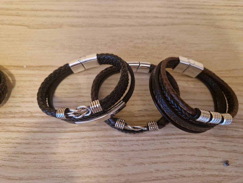Bratari piele naturala prindere clips magnetic ideale cadou barbati