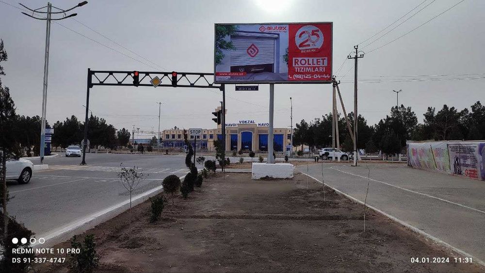 Bilbord, Led ekranlarda reklama — Jizzax • Реклама на билбордах