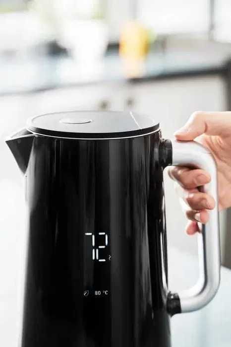 Tefal Smart'n Light кана с избор на температура и функция за поддържане на топлината - цифрова кана с LED дисплей, бързо загряване, безжична, 1.7L