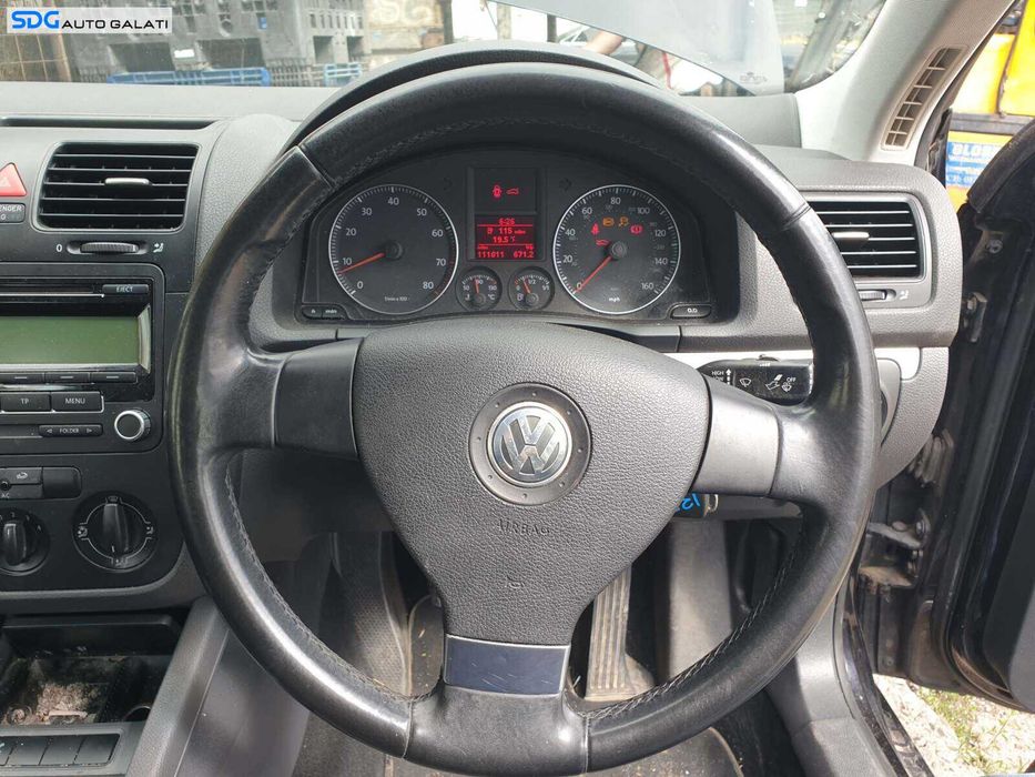 Volan Piele 3 Spite Fara Comenzi Fara Airbag Volkswagen Touran 2003 - 2010 [Q3685]