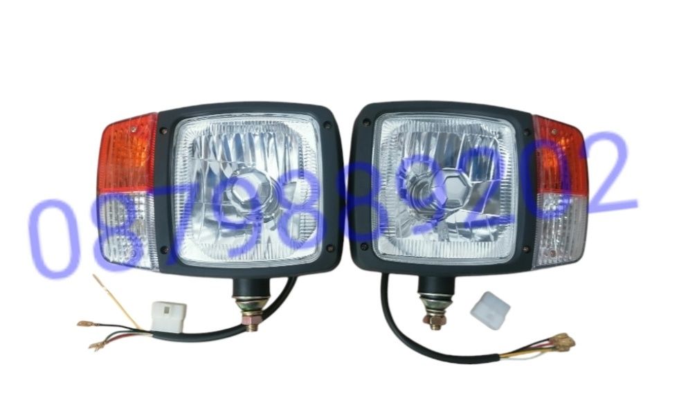 Кристални Фарове с вграден мигач и габарит,за Багер,Трактор и камион