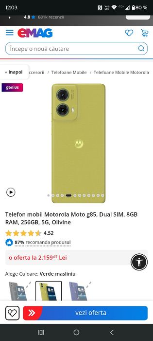 Vând același telefon ca și în imagine
