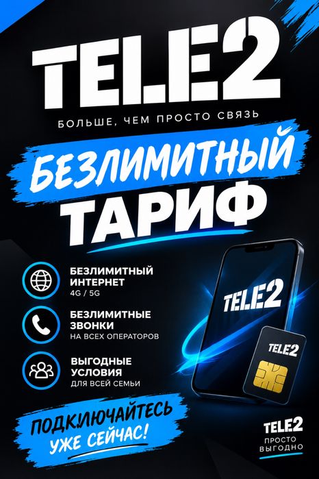 Тариф теле 2 Безлимит