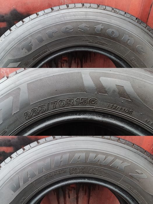 2бр. бусови гуми 225/70/15C Firestone 
dot22 
7.3mm
