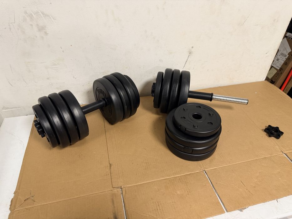 Set gantere reglabile noi 34 kg.17 kg+17 kg=34 kg, pret 200 lei