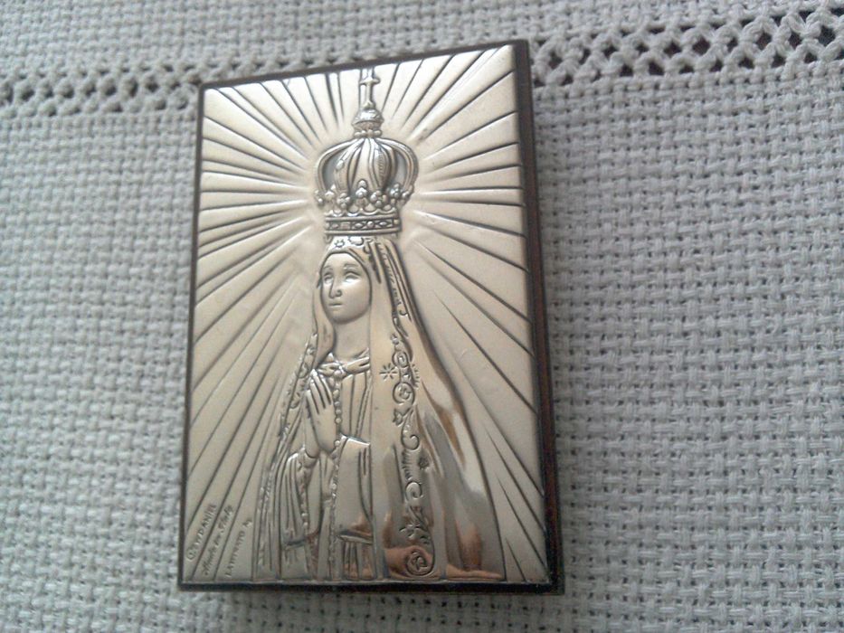 Icoana/iconiță argint marcat și lemn - 8 cm x 5 cm