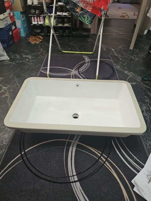 Lavoar alb incastrabil sub blat+ baterie