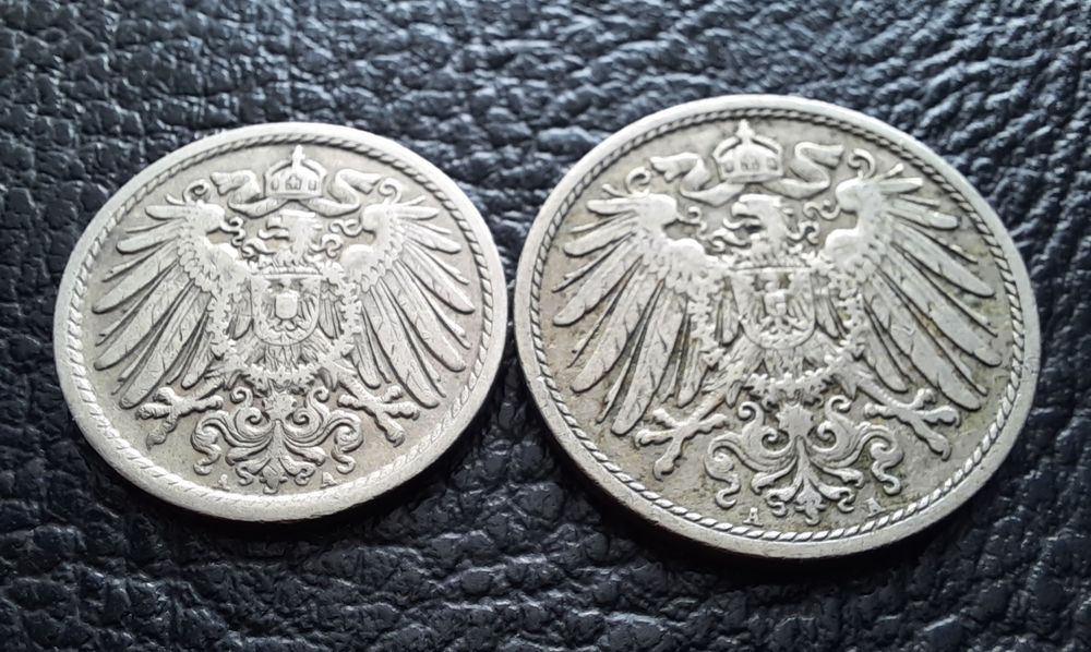 Стара монета/и 5 и 10 пфенига 1911 г. букви А - Германия- перфектни !