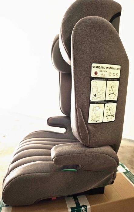 Стол за кола KIKKA BOO i-SIZE i-RAISE (100-150 см) - Кафяв