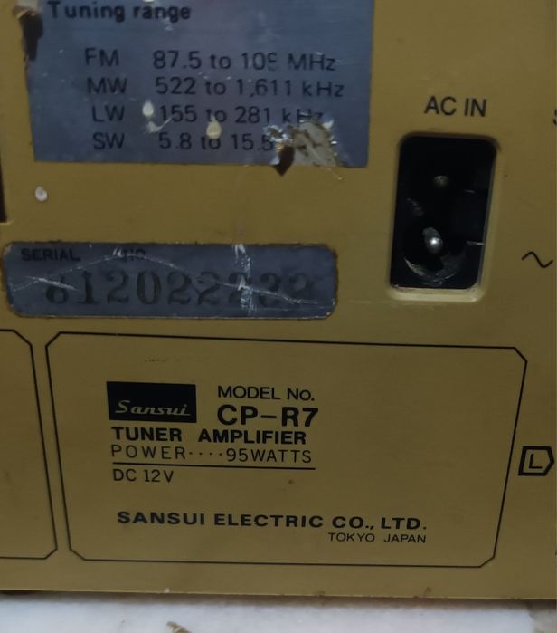 Vand AmpliTuner Sansui Cp R7