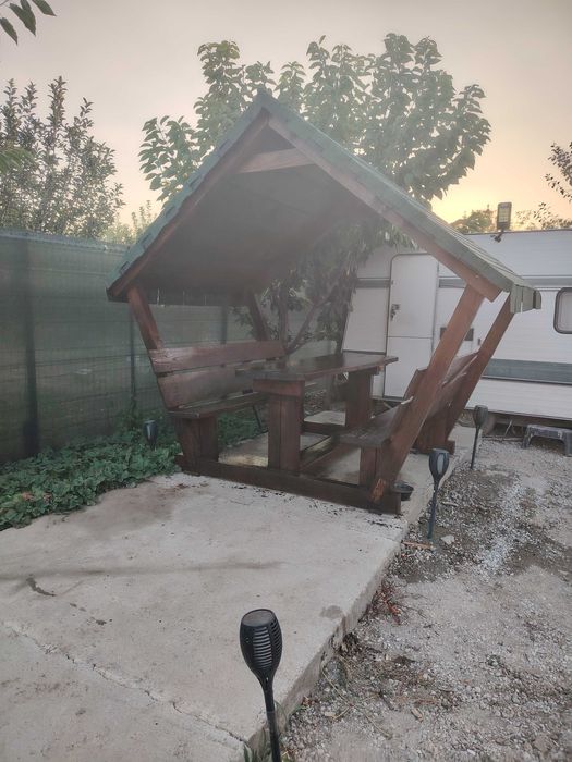 Foișor gradina pergola 10-12 persoane lemn masiv gata ansamblat