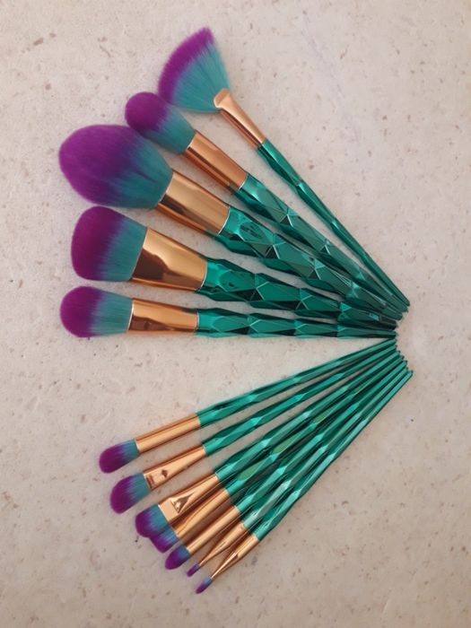 038 нови комплекти четки за грим Диамант 12 бр Diamond brushes