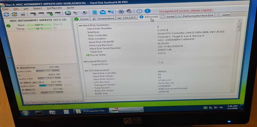 16.HDD Hard Disk Laptop WD Black 500Gb 5400Rpm 16MB SATA 2