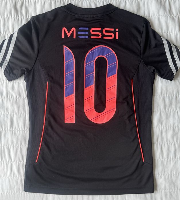 Детска футболна фланелка ADIDAS MESSI 10 Black kids 8-10 г.