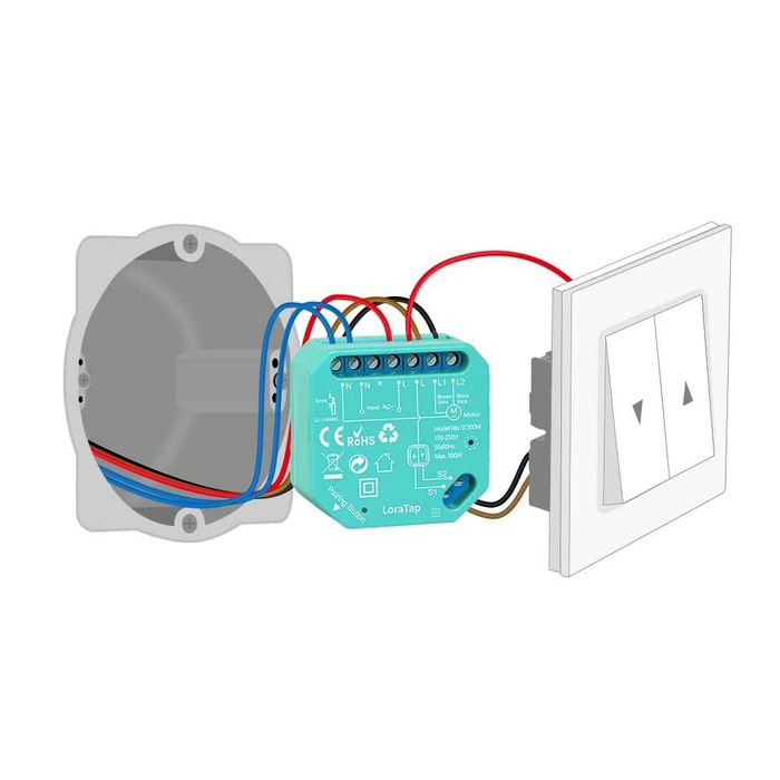Модул за ролетни щори LoraTap,Безжично дистанционно управление 868MH