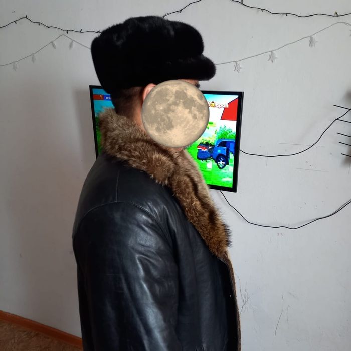 Дубленка муж. Коженная