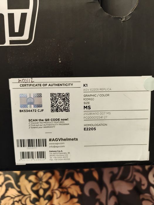 Каска за мотор AGV K1 Gabriel Rodrigo