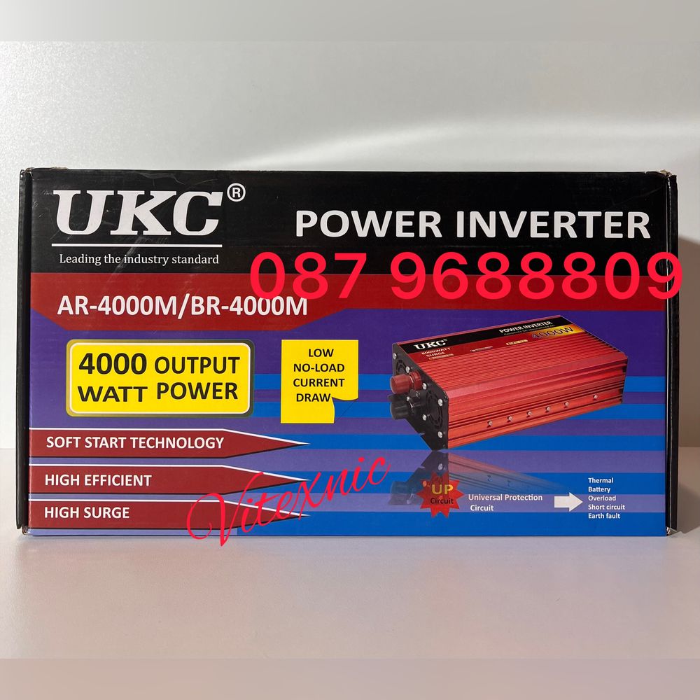 Инвертор 12V или 24V DC към 220V AC мощности от 1000W до 4000W гр ...
